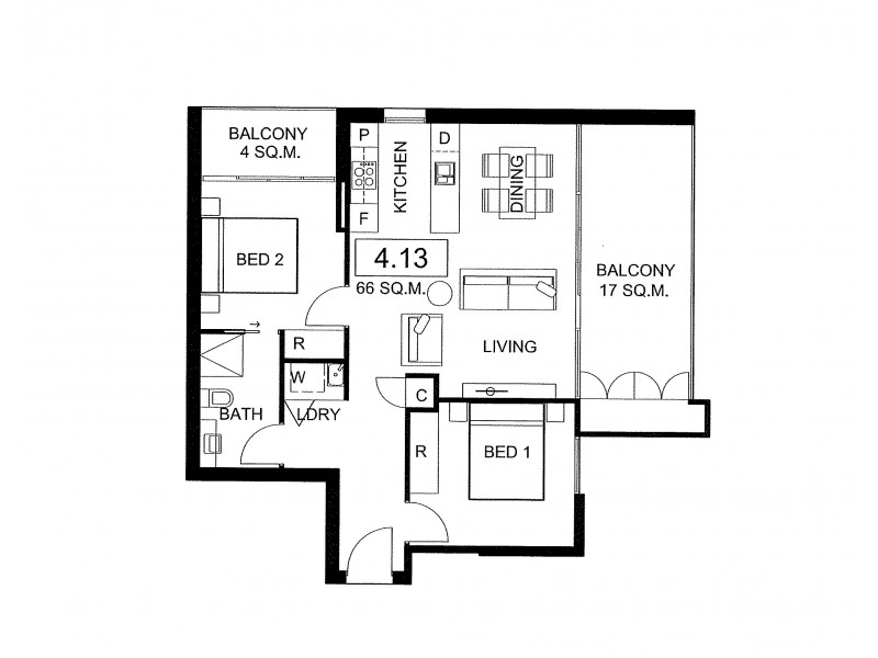 413/7 Red Hill, Doncaster East VIC 3109 Floorplan
