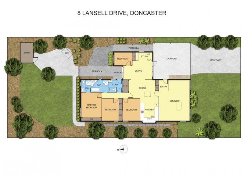 8 Lansell Drive, Doncaster VIC 3108 Floorplan