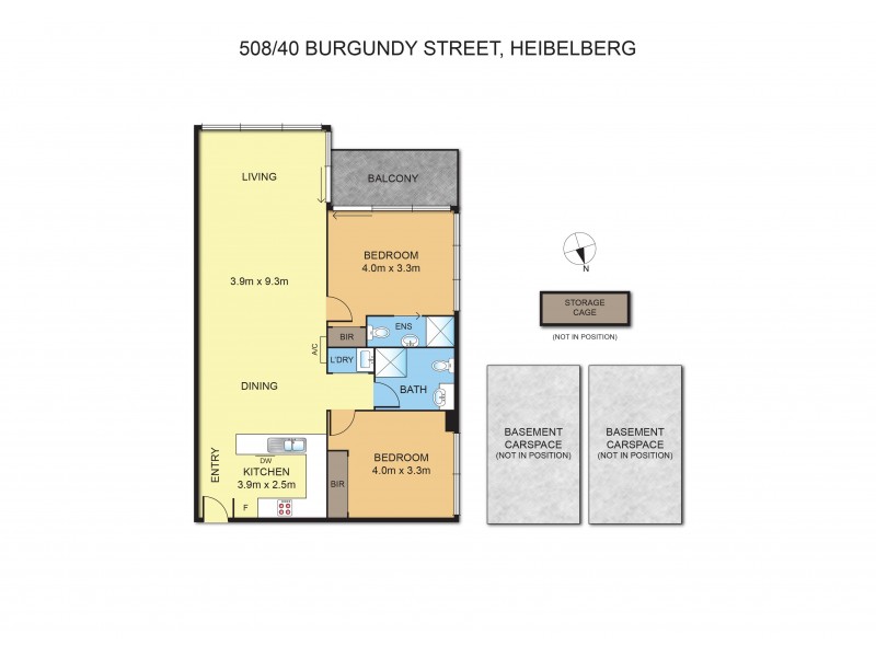 508/40 Burgundy St, Heidelberg VIC 3084 Floorplan
