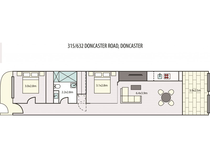 315/632 Doncaster Road, Doncaster VIC 3108 Floorplan