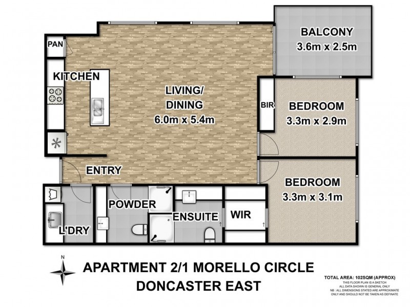 2/1 Morello Circle, Doncaster East VIC 3109 Floorplan