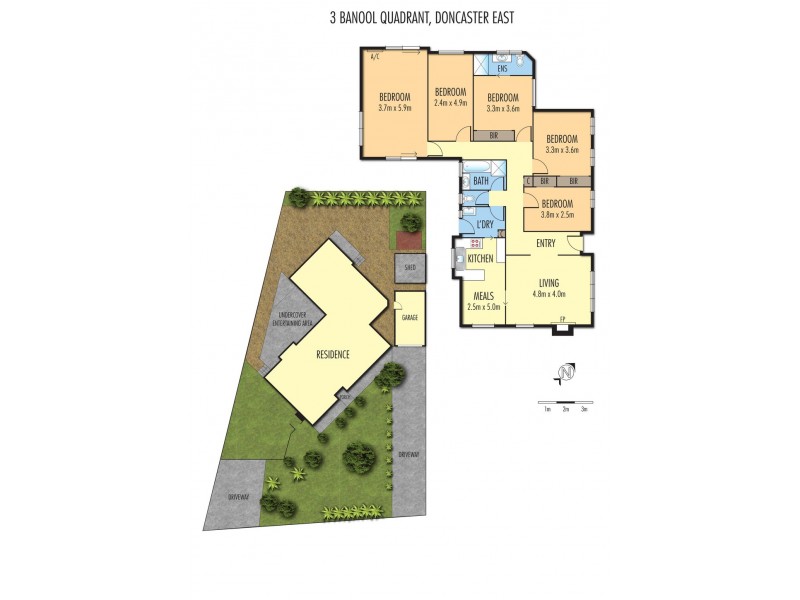 3 Banool Quadrant, Doncaster East VIC 3109 Floorplan