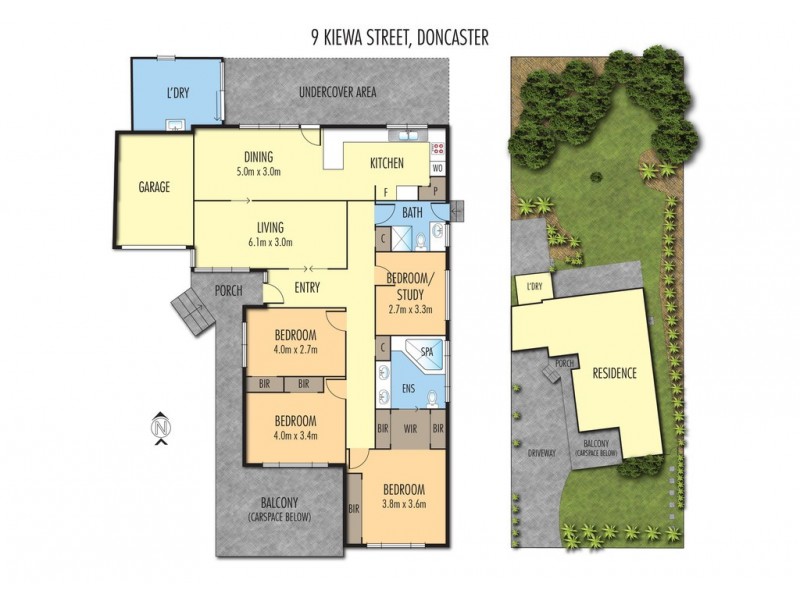 9 Kiewa Street, Doncaster VIC 3108 Floorplan