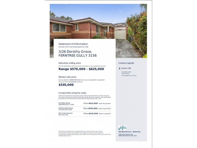 3/26 Dorothy Grove, Ferntree Gully VIC 3156