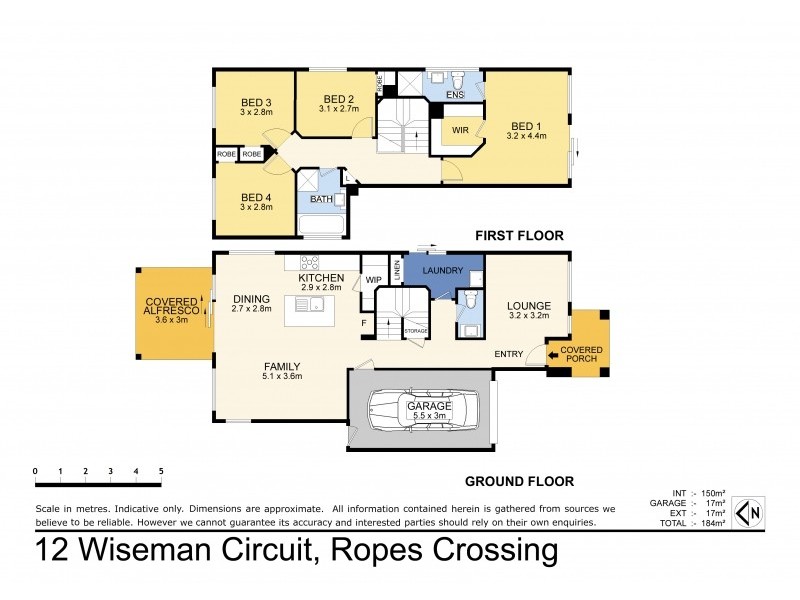 12 Wiseman Circuit, Ropes Crossing NSW 2760 Floorplan