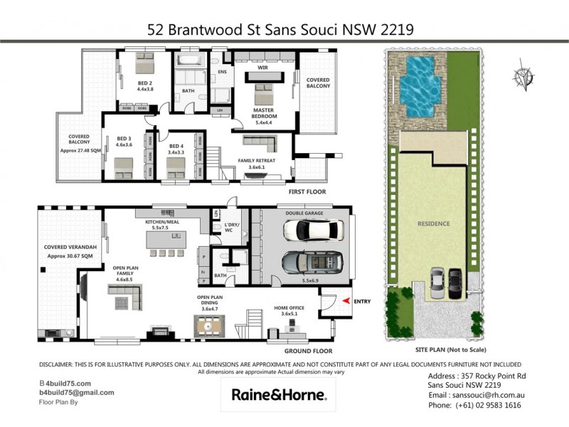 52 Brantwood Street, Sans Souci NSW 2219 Floorplan