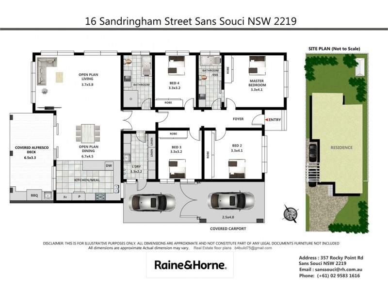 16 Sandringham Street, Sans Souci NSW 2219 Floorplan