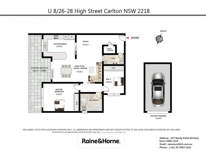 8/26 High Street, Carlton NSW 2218 Floorplan