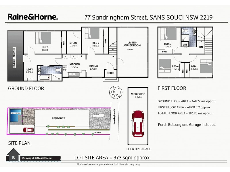 77 Sandringham Street, Sans Souci NSW 2219 Floorplan