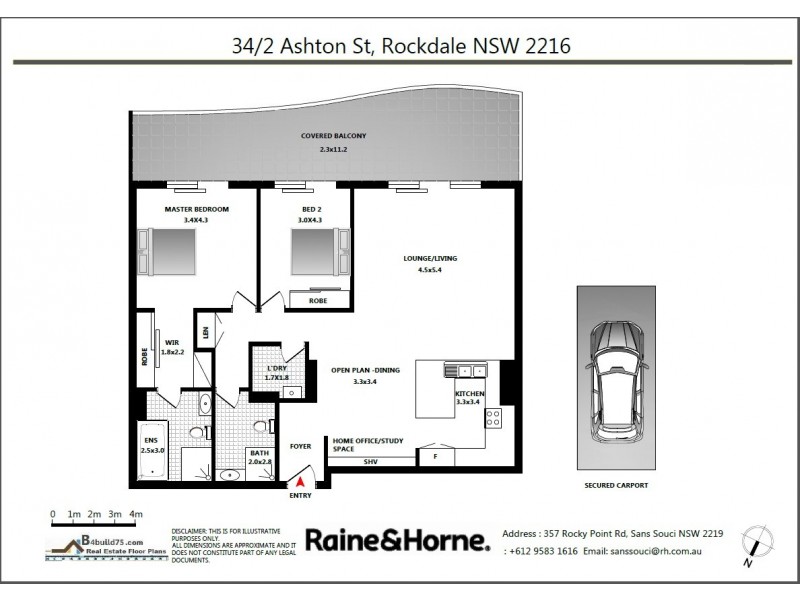 34/2 Ashton Street, Rockdale NSW 2216 Floorplan