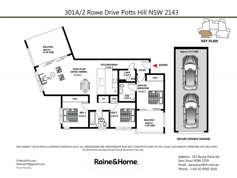 301A/2 Rowe Drive, Potts Hill NSW 2143 Floorplan