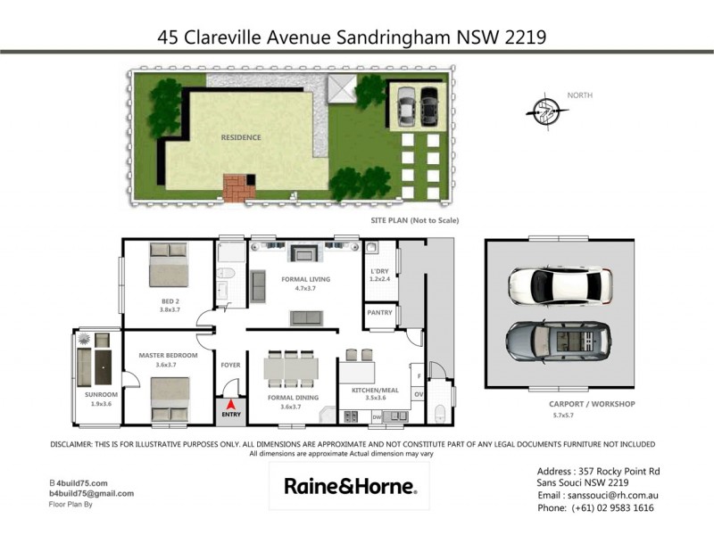 45 Clareville Avenue, Sandringham NSW 2219 Floorplan