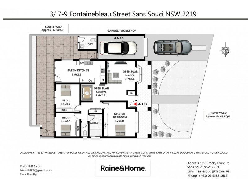 3/7-9 Fontainebleau Street, Sans Souci NSW 2219 Floorplan