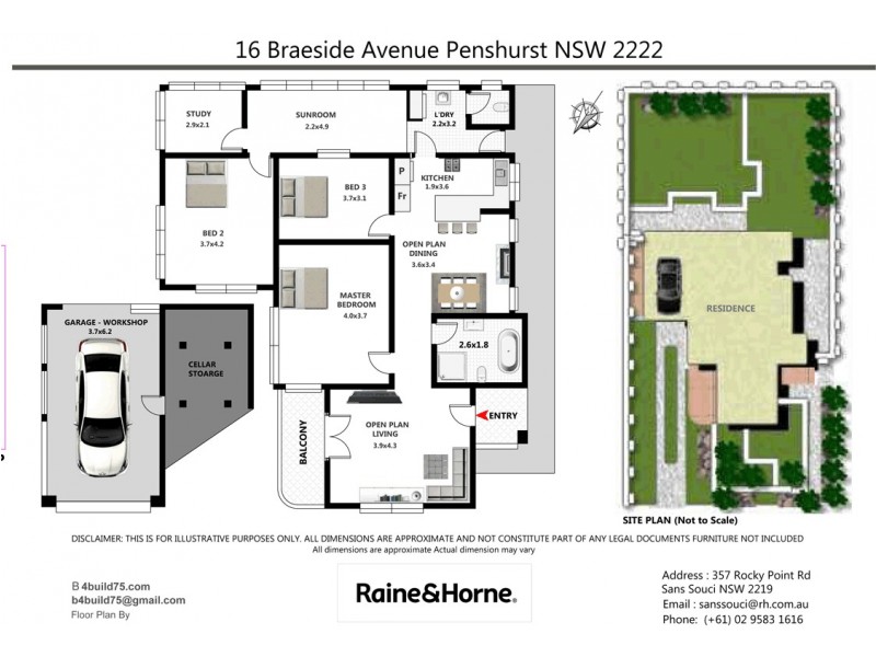 16 Braeside Avenue, Penshurst NSW 2222 Floorplan