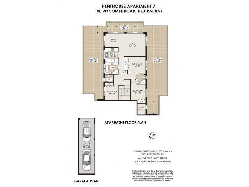 7/100 Wycombe Road, Neutral Bay NSW 2089 Floorplan