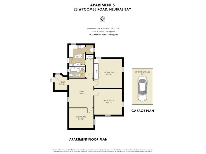 5/23 Wycombe Road, Neutral Bay NSW 2089 Floorplan