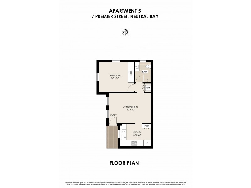 5/7 Premier Street, Neutral Bay NSW 2089 Floorplan