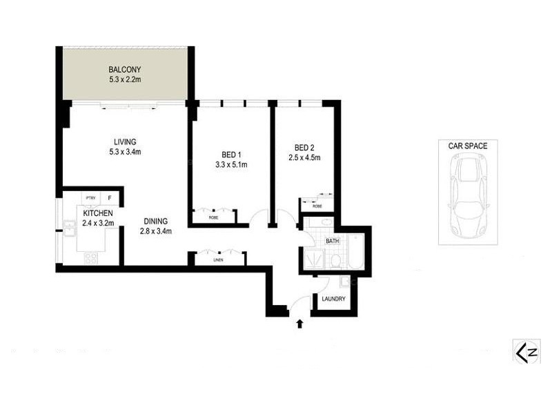 404/29 Yeo Street, Neutral Bay NSW 2089 Floorplan