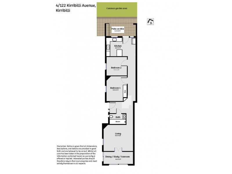 4/122 Kirribilli Avenue, Kirribilli NSW 2061 Floorplan