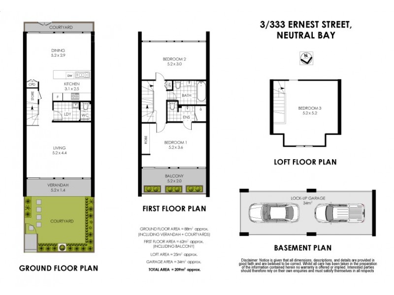 3/333 Ernest Street, Neutral Bay NSW 2089 Floorplan