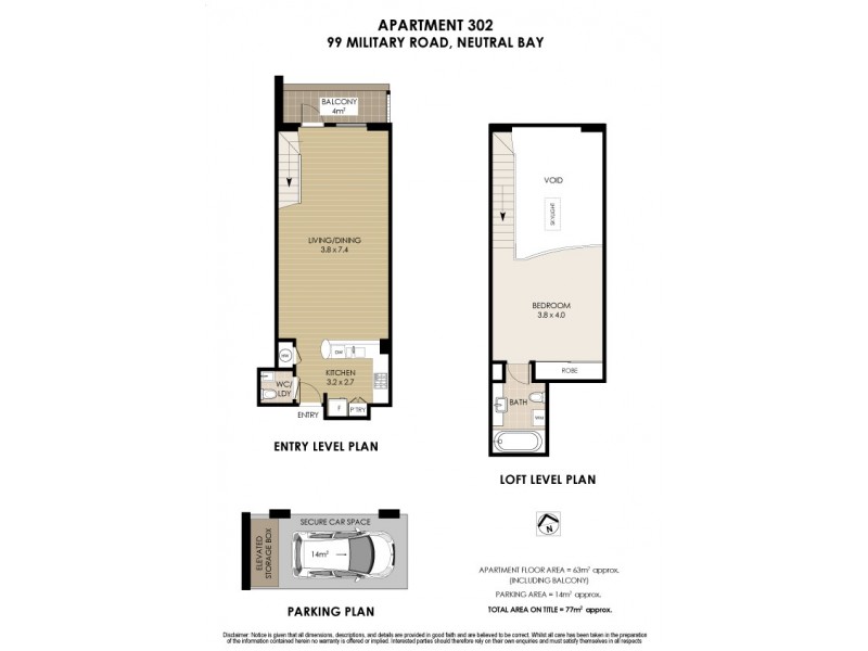 302/99 Military Road, Neutral Bay NSW 2089 Floorplan