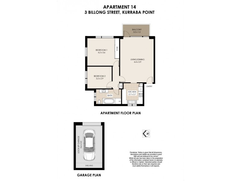 14/3 Billong Street (Kurraba Point), Neutral Bay NSW 2089 Floorplan