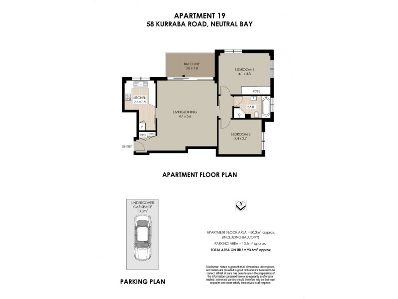 19/58 Kurraba Road (Enter via Aubin St and Boyd Lane), Neutral Bay NSW 2089 Floorplan
