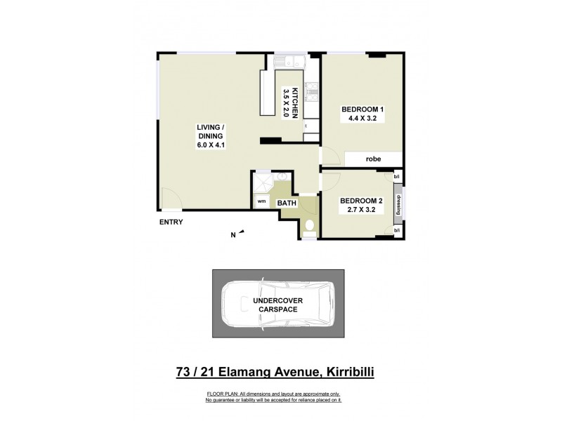 73/21 Elamang Avenue, Kirribilli NSW 2061 Floorplan