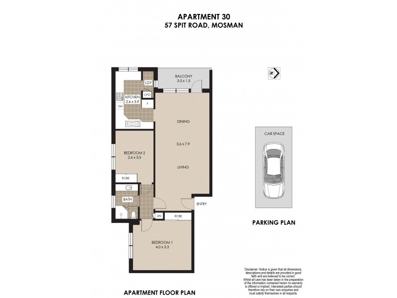 30/57 Spit Road (enter via Punch Lane), Mosman NSW 2088 Floorplan