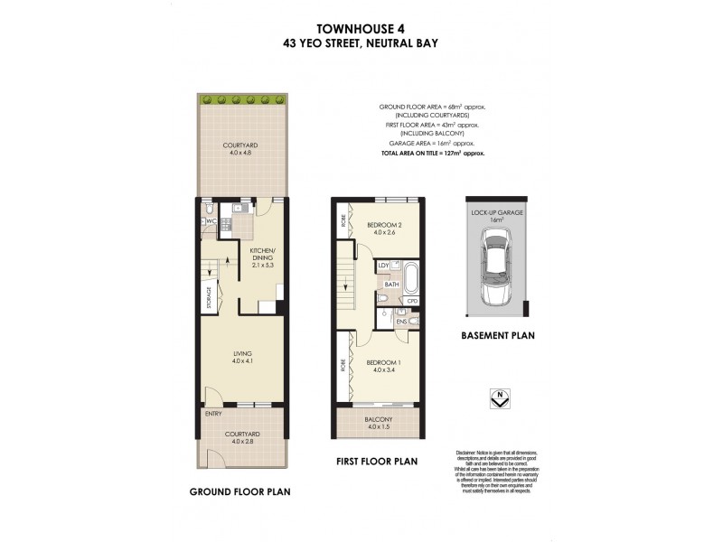 4/43 Yeo Street, Neutral Bay NSW 2089 Floorplan