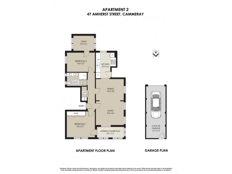 2/47 Amherst Street, Cammeray NSW 2062 Floorplan