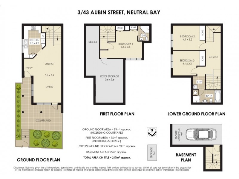 3/43 Aubin Street, Neutral Bay NSW 2089 Floorplan