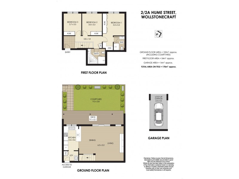 2/2A Hume Street, Wollstonecraft NSW 2065 Floorplan