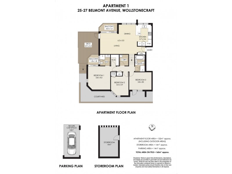 1/25 Belmont Avenue, Wollstonecraft NSW 2065 Floorplan
