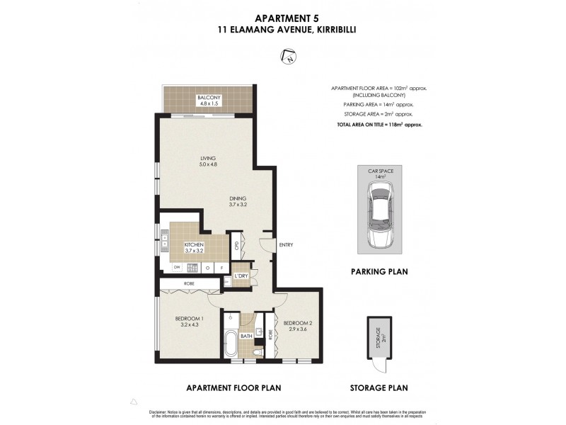 5/11 Elamang Avenue, Kirribilli NSW 2061 Floorplan