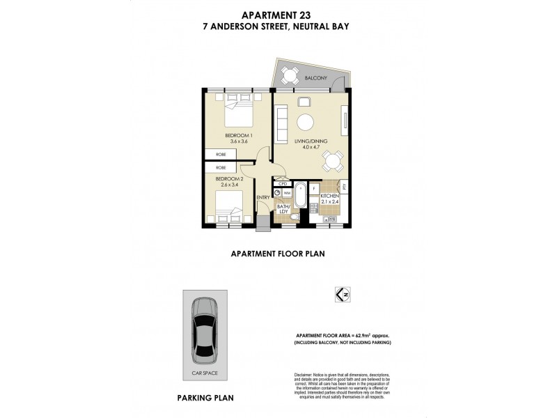 23/7 Anderson Street, Neutral Bay NSW 2089 Floorplan