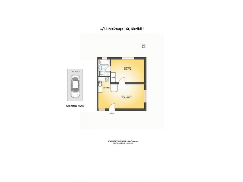 1/44 McDougall Street, Kirribilli NSW 2061 Floorplan