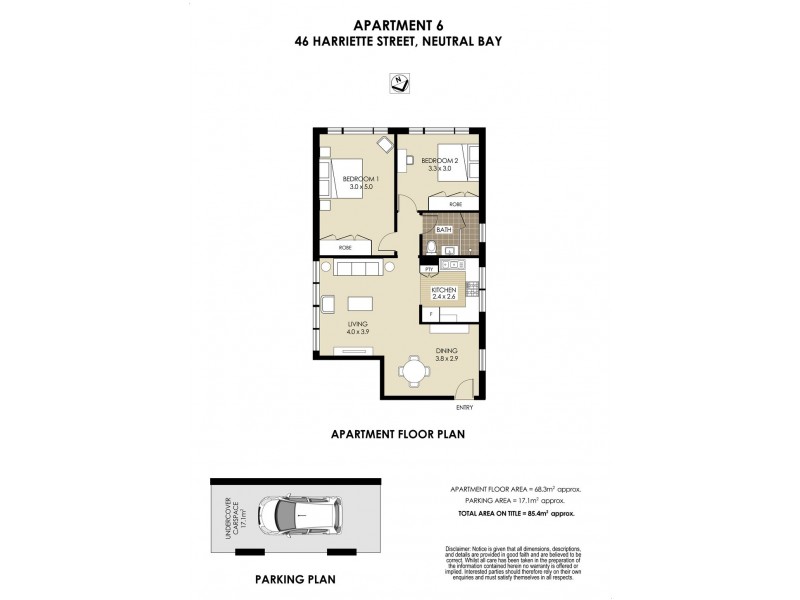 6/46 Harriette Street, Neutral Bay NSW 2089 Floorplan