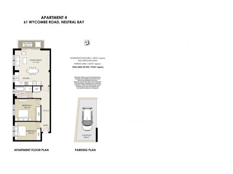 4/61 Wycombe Road, Neutral Bay NSW 2089 Floorplan