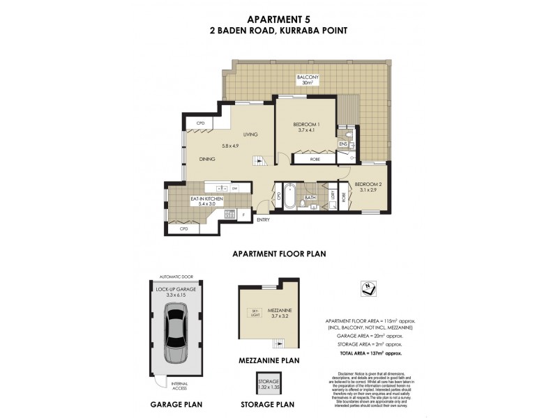 5/2 Baden Road, Kurraba Point NSW 2089 Floorplan