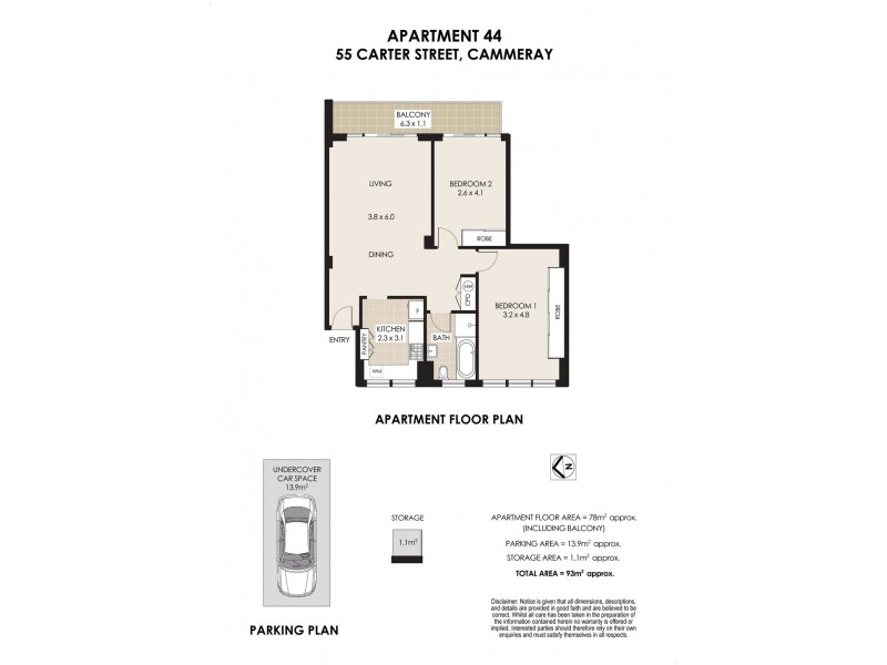 44/55 Carter Street, Cammeray NSW 2062 Floorplan