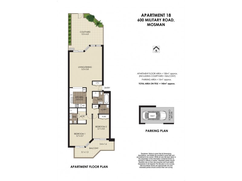 18/600 Military Road, Mosman NSW 2088 Floorplan
