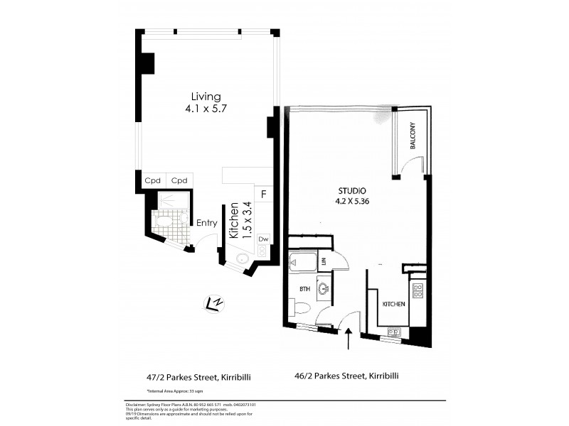 46and47/2 Parkes Street, Kirribilli NSW 2061 Floorplan