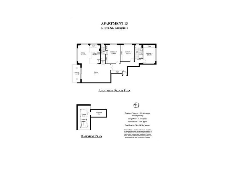 13/5 Peel Street, Kirribilli NSW 2061 Floorplan