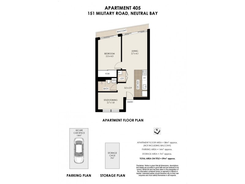 405/143-151 Military Road, Neutral Bay NSW 2089 Floorplan
