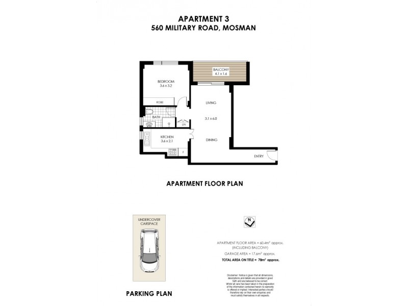 3/560 Military Road, Mosman NSW 2088 Floorplan