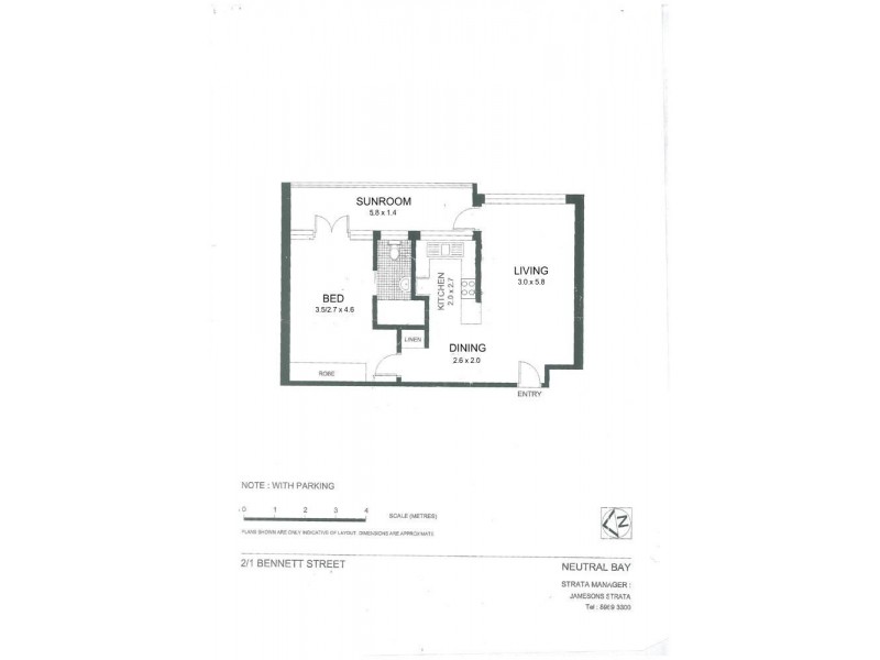 2/1 Bennett Street, Neutral Bay NSW 2089 Floorplan