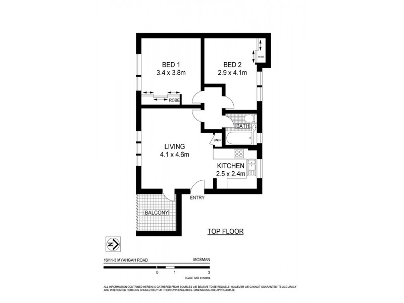 16/11-13 Myahgah Road, Mosman NSW 2088 Floorplan