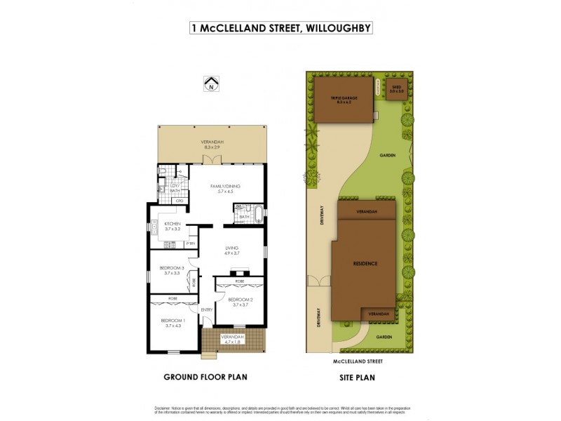 1 McClelland Street, Willoughby NSW 2068 Floorplan