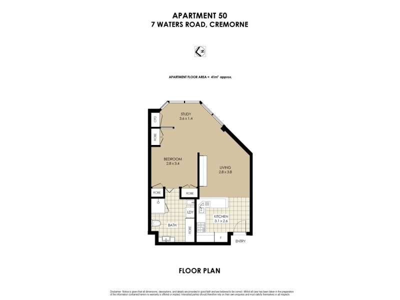50/7 Waters Road, Neutral Bay NSW 2089 Floorplan